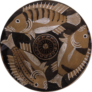 Decorated plate, 4th century BC