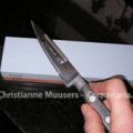 Global whetstone, with clip on the spine of the knife