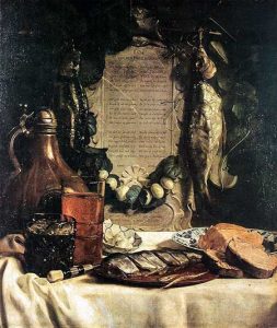 Joseph de Bray, 'Praise of the pickle herring', 1656 (Gemäldegalerie Alte meister, Dresden, source Wikimedia)