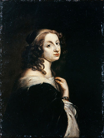 Christina I van Zweden. Portret ca 1650 door David Beck. Bron: Wikimedia.