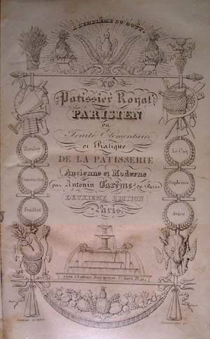 Title page of the 2nd edition of 'Le Pâtissier Royal'
