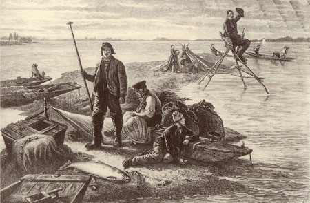 Salmon fishing in the Alsace anno 1884