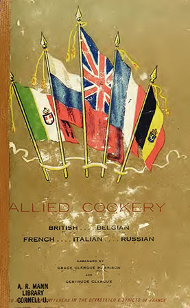 The cover of 'Allied Cookery' (1916)