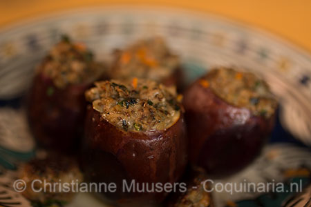 Scappi's stuffed aubergines from the sixteenth century