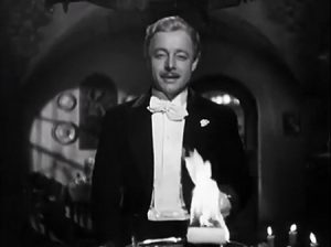 Heinz Rühmann in de openingsscene van Die feuerzangenbowle (1944)