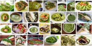 Screenshot van het zoeken op 'groene saus' in Google Images