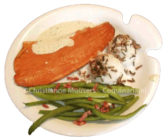 Hot-smoked salmon with mustard-dill sauce