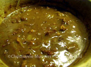 Hachee in the stewing pan