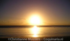 Zonsondergang op Mauritius