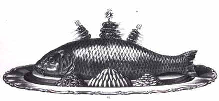 Decorated salmon dish (19th century)