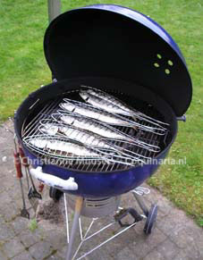 Makrelen op de barbecue