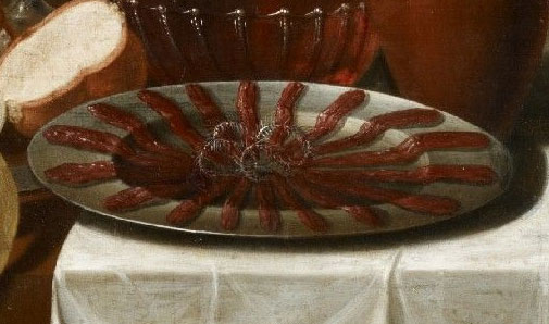 Detail of a still life with a breakfast with anchovy by Sebastian Stoskopff. Source: wikimedia.